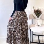 دامن چهارطبقه پلنگی🤤✨