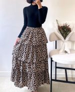 دامن چهارطبقه پلنگی🤤✨