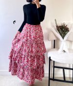 دامن چهارطبقه دلبر🙂‍↔️🩵 - تصویر 5
