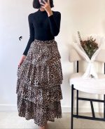 دامن چهارطبقه پلنگی🤤✨ - تصویر 5